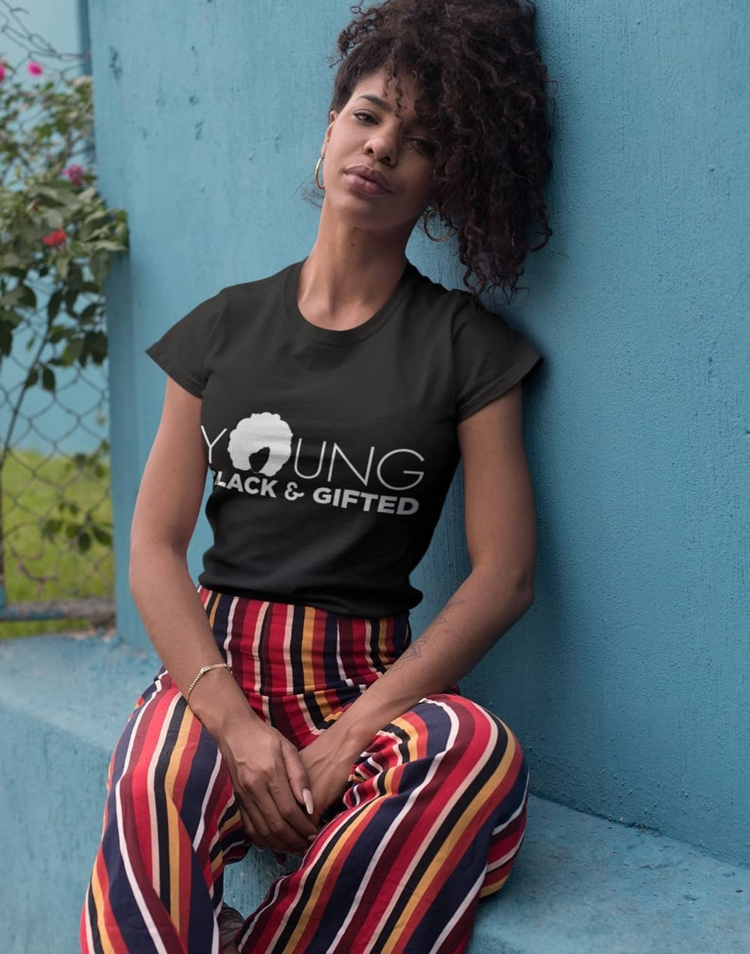 YBG SHORT SLEEVE LADIES FITTED (worded)